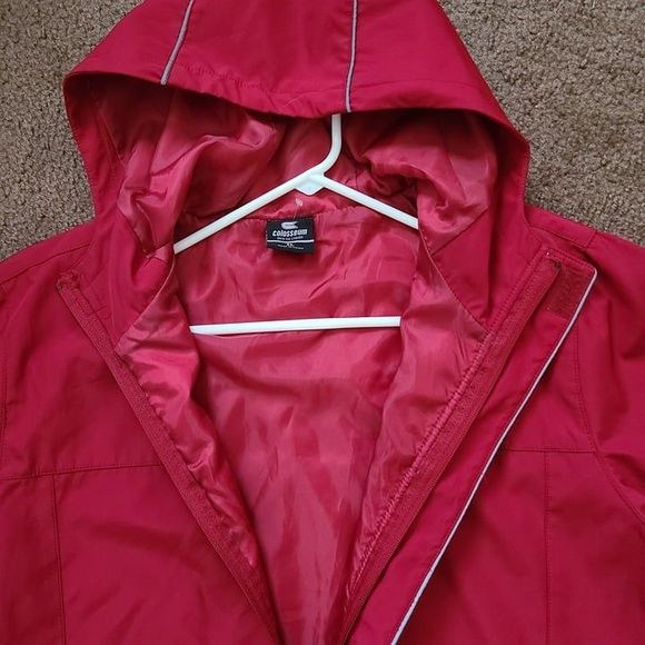 University of Oklahoma Sooners OU Maroon Jacket Colosseum brand with hoodie - Picture 7 of 9